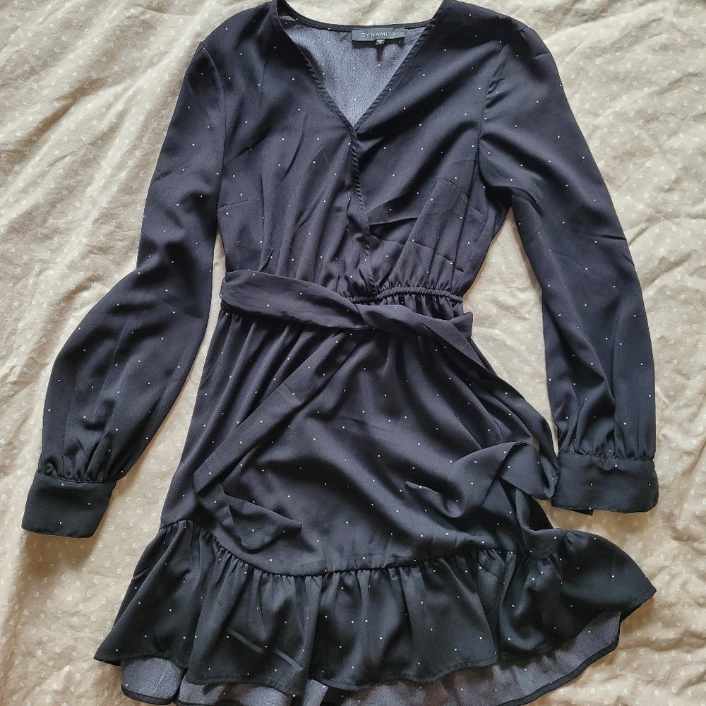 Dynamite Ruffle Wrap Dress - Picture 4 of 8